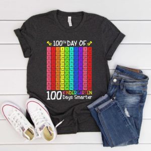 100th Day Of School, Kindergarten 100 Days Smarter Shirt Unisex T-Shirt Black S