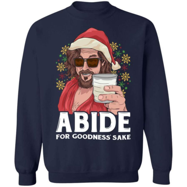 Abide For Goodness Sake Christmas Sweatshirt Sweatshirt Navy S