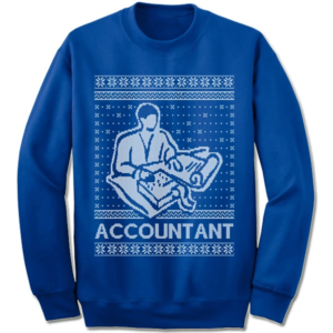 Accountant Christmas Sweatshirt Sweatshirt Blue S