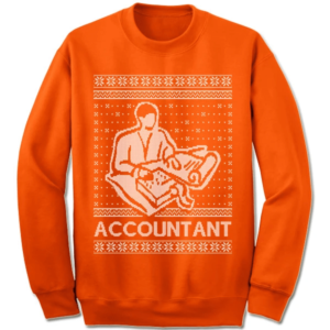 Accountant Christmas Sweatshirt Sweatshirt Orange S