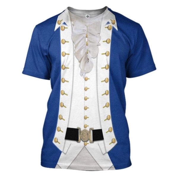 Alexander Hamilton Apparel Cosplay 3D All Over Print Shirt 3D T-Shirt Royal S