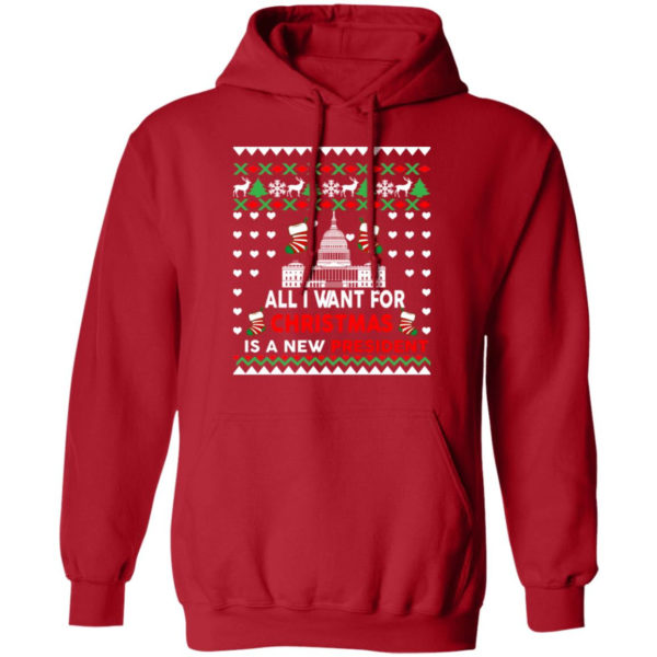 All I Want For Christmas Is A New President Christmas Sweatshirt Hoodie Red S