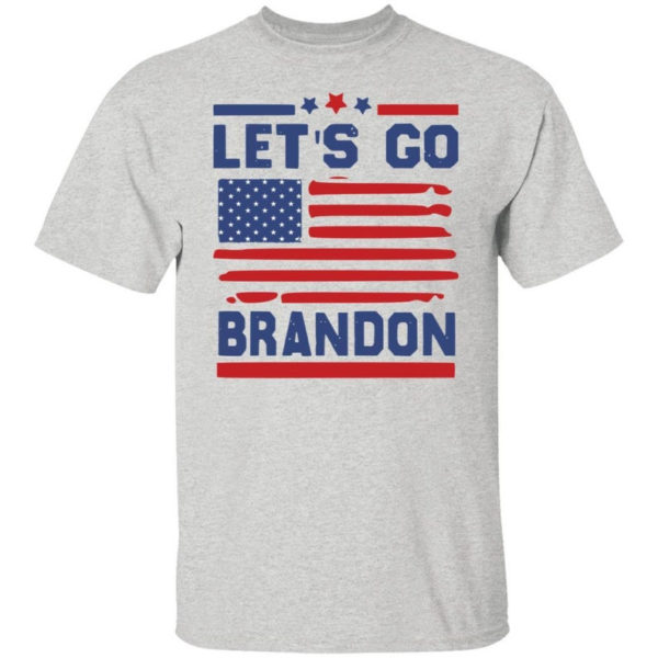 American Flag Let's Go Brandon T-shirt Unisex T-Shirt Ash S