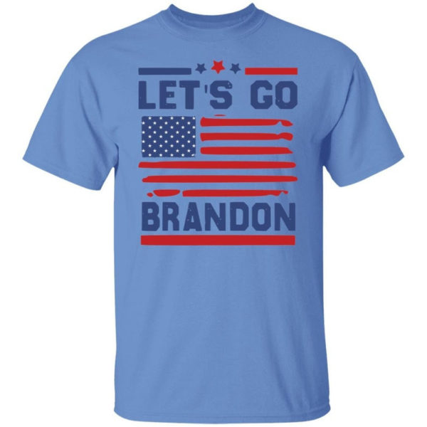 American Flag Let's Go Brandon T-shirt Unisex T-Shirt Carolina Blue S