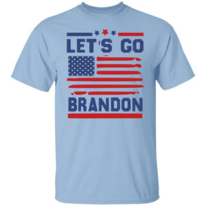 American Flag Let's Go Brandon T-shirt Unisex T-Shirt Light Blue S