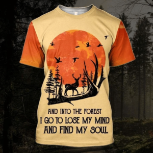 And Into The Forest I Go To Lose My Mind And Find My Soul 3D Printed Shirt 3D T-Shirt Orange S