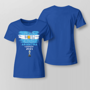 Argentina Champions, Lionel Messi Champions Copa America 2021 Shirt Ladies T-shirt Royal Blue XS