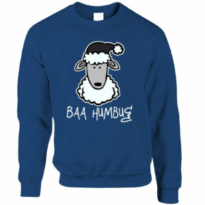 Baa Humbug Sheep Christmas sweatshirt Sheep Santa Christmas Sweatshirt Blue S