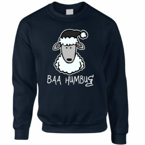 Baa Humbug Sheep Christmas sweatshirt Sheep Santa Christmas Sweatshirt Navy S