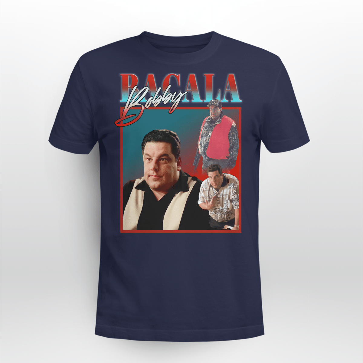 Bacala Bobby Sopranos Vintage 90s Shirt Style: Unisex T-shirt, Color: Navy