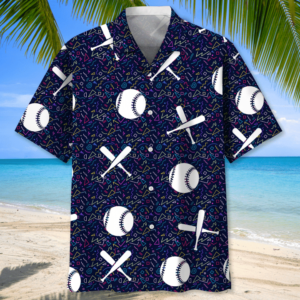 Baseball Pattern Hawaiian Shirt product photo 2