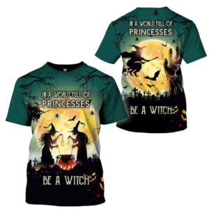 Be A Witch Halloween Costume 3D Fullprint Shirt 3D T-Shirt Purple S