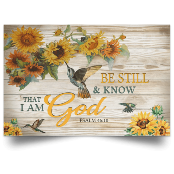 Be Still & Know That I Am God Sunflower Canvas Wall Art