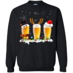 Beer Party Christmas Funny Reindeer Beer Lover Sweatshirt Sweatshirt Black S