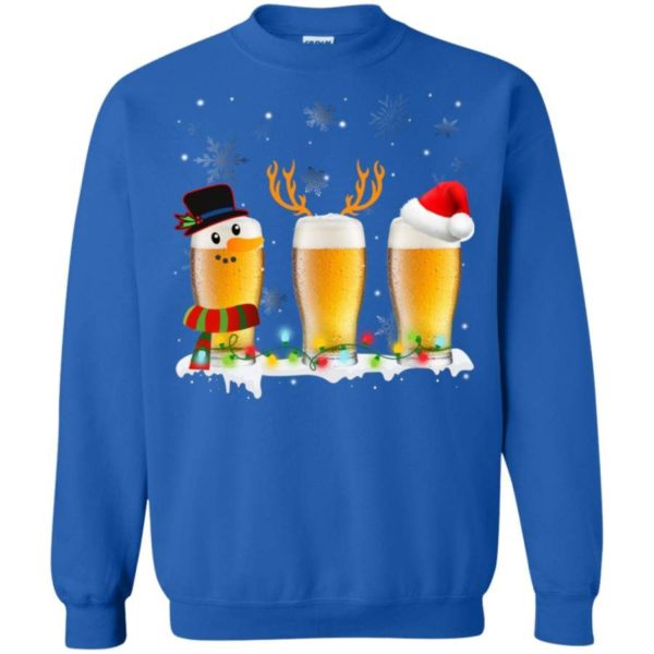 Beer Party Christmas Funny Reindeer Beer Lover Sweatshirt Sweatshirt Royal S