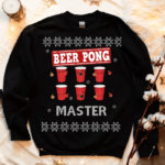 Beer Pong Master Christmas Sweatshirt Sweatshirt Black S