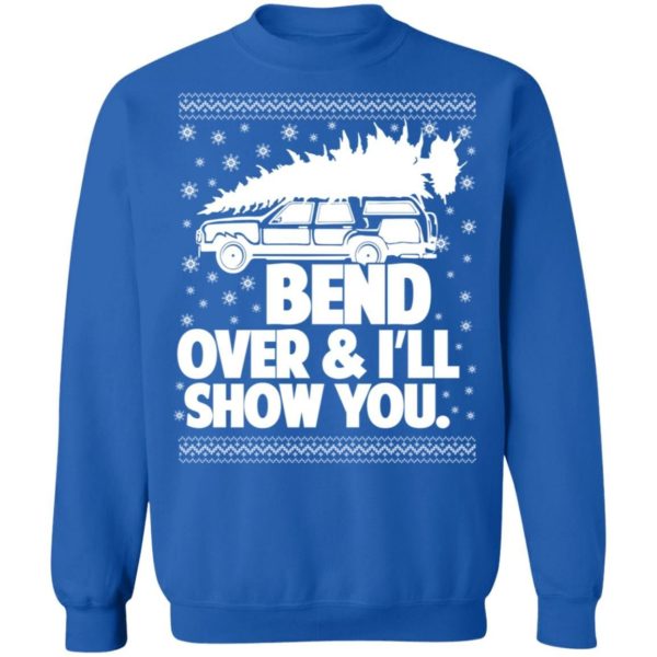 Bend Over & I'll Show You | Where Do You Put A Tree That Big Couple Christmas Sweatshirt product photo 7