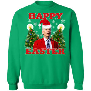 Biden Happy Easter Christmas Sweatshirt Christmas Sweatshirt Irish Green S