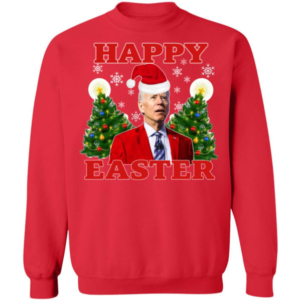 Biden Happy Easter Christmas Sweatshirt Christmas Sweatshirt Red S