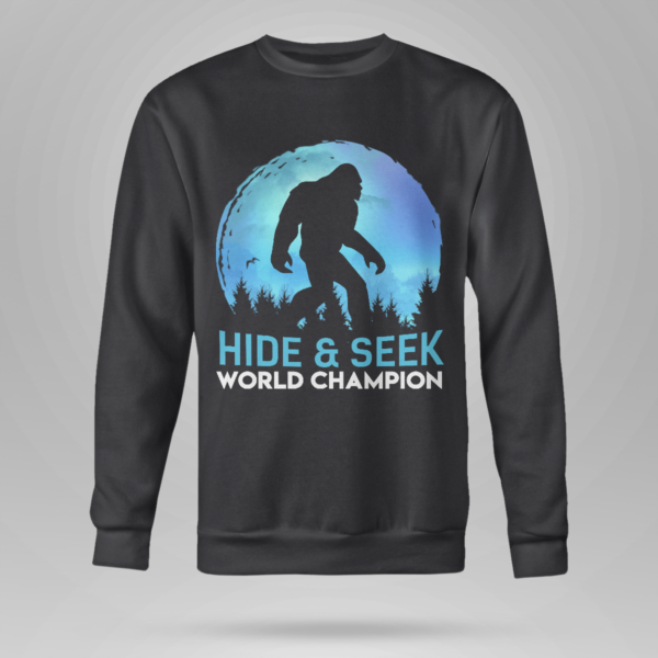 Bigfoot Hide and Seek Champion Shirt Crewneck Sweatshirt Black S