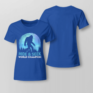 Bigfoot Hide and Seek Champion Shirt Ladies T-shirt Royal Blue XS