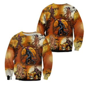 Bigfoot Witch Halloween Costume 3D All Over Print Shirt 3D Sweatshirt Orange S