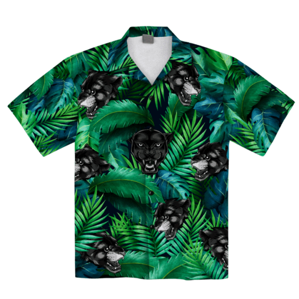 Black Panther Tropical Hawaiian Shirt Hawaiian black S