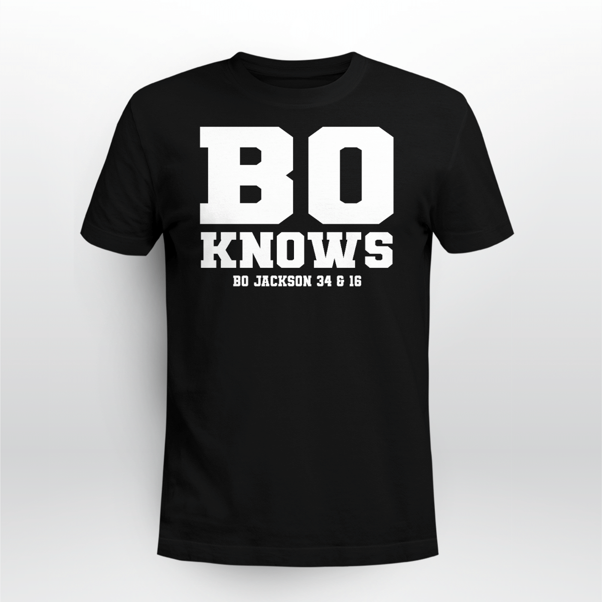 Bo Jackson Bo Knows 34 & 16 Shirt Unisex T-shirt Black S