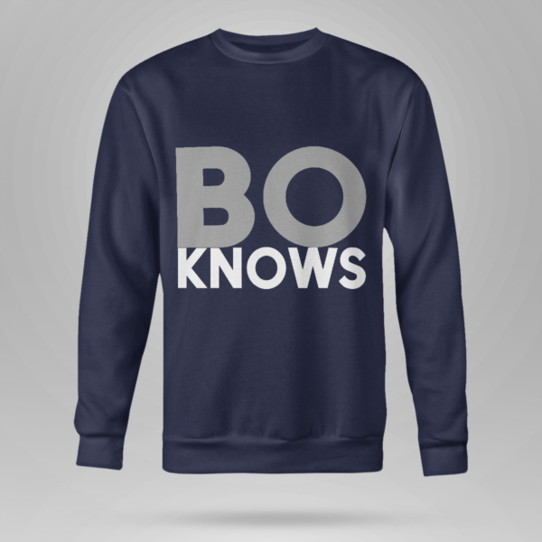 Bo Knows Shirt Crewneck Sweatshirt Navy S