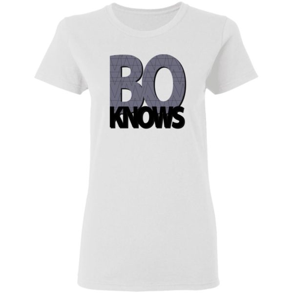 Bo Knows White Shirt Ladies T-Shirt White S
