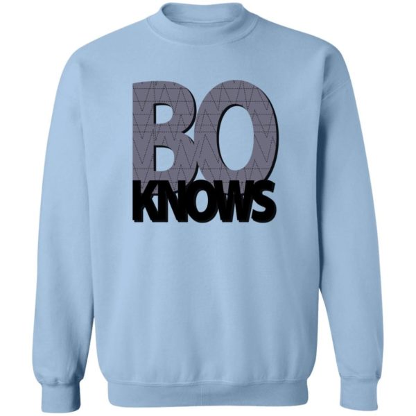 Bo Knows White Shirt Sweatshirt Light Blue S