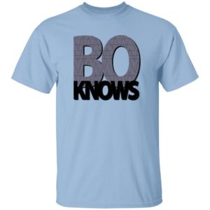 Bo Knows White Shirt Unisex T-Shirt Light Blue S