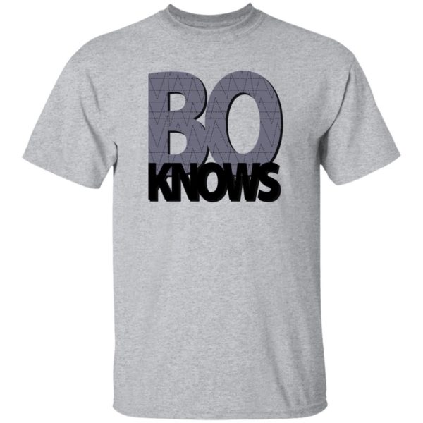 Bo Knows White Shirt Unisex T-Shirt Sport Grey S
