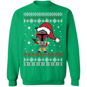 Boba Fett Santa Star Wars Christmas Sweatshirt Sweatshirt Irish Green S
