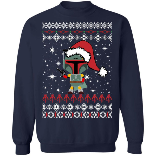 Boba Fett Santa Star Wars Christmas Sweatshirt Sweatshirt Navy S
