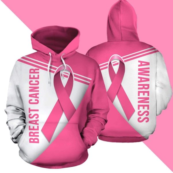 Breast Cancer Pink Ribbon 3D Hoodie All Over Print Product Photo