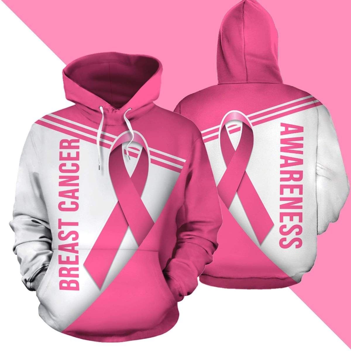 Breast Cancer Pink Ribbon 3D Hoodie All Over Print