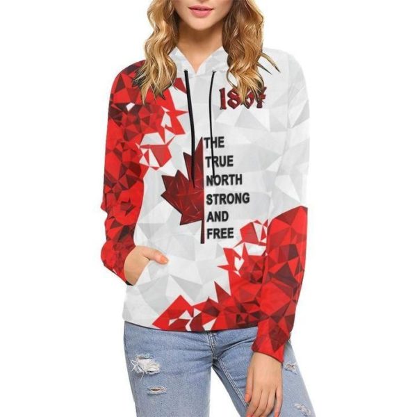 Canada Flag, The True North Strong And Free Maple Leaf 3D All Over Print Hoodie Product Photo
