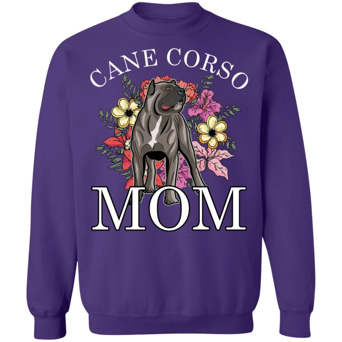Cane Corso Mom Christmas Sweatshirt Style: Sweatshirt, Color: Purple