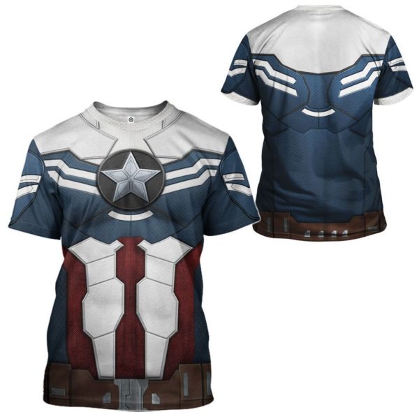 Captain America Cosplay Custom 3D All Over Print product photo 5