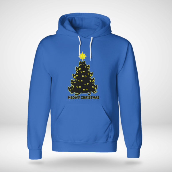Cat Trees Meowy Christmas Shirt Unisex Hoodie Royal Blue S