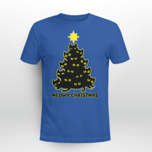 Cat Trees Meowy Christmas Shirt Unisex T-shirt Royal Blue S