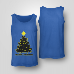 Cat Trees Meowy Christmas Shirt Unisex Tank Royal Blue S