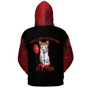 Ch Ch Ch Meow Meow Halloween Scary Jason Voorhees Cat 3D Hoodie product photo 2