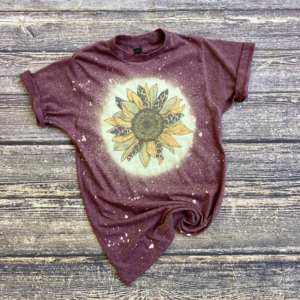 Cheetah Sunflower Bleached Shirt Bleached T-Shirt Brown XS