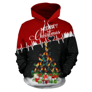 Chicken Tree Merry Christmas Hoodies Christmas Gift All Over Print 3D Hoodie product photo 1