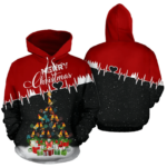 Chicken Tree Merry Christmas Hoodies Christmas Gift All Over Print 3D Hoodie 3D Hoodie Red S
