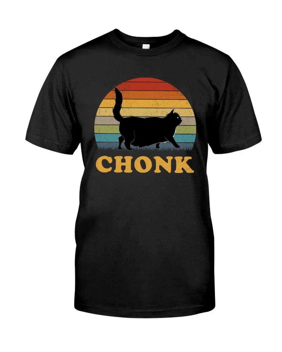 Chonk Cat Vintage Shirt Style: Classic T-Shirt, Color: Black