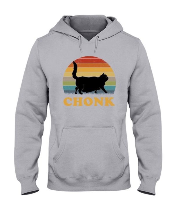 Chonk Cat Vintage Shirt Hooded Sweatshirt Ash S