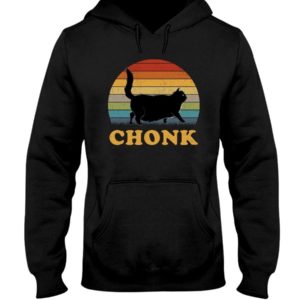 Chonk Cat Vintage Shirt Hooded Sweatshirt Black S